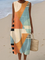 Nela | Boho midi šaty s geometrickým vzorem