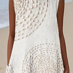 Blažena | Boho midi šaty s malovaným vzorem bez rukávů