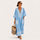 Kaftan Lina blankytný etnický