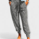 Feli - Wide-Leg Leopard Print Trousers
