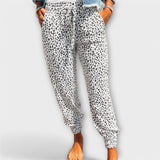 Feli - Wide-Leg Leopard Print Trousers