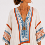 Kaftan Amira bílý etnický