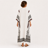 Kaftan Clara bílý etnický