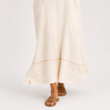 Kaftan Farah béžový s pruhy