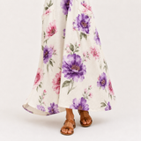 Kaftan Inés bílý květinový