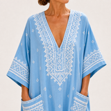 Kaftan Lina blankytný etnický