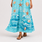 Kaftan Lucía tyrkysový námořnický