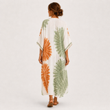 Kaftan Mariam batikovaný zelený