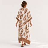 Kaftan Nora krémový botanický