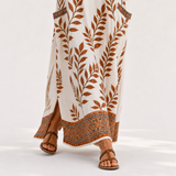 Kaftan Nora krémový botanický