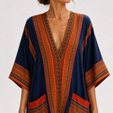 Kaftan Samira modrý etnický