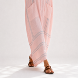 Kaftan Soraya růžový s pruhy