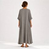Kaftan Valentina šedý jednobarevný