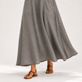 Kaftan Valentina šedý jednobarevný