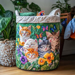 Prošívaný koš na prádlo – Rincón de Siesta del Gato (s uchy)