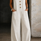Victoria - Vintage-Wash Denim Dungarees