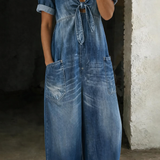 Freya - Short-Sleeve V-Neck Jumpsuit