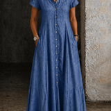 Ruby - Long Denim Dress