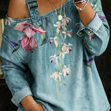 Mia - Off-the-Shoulder Denim Top