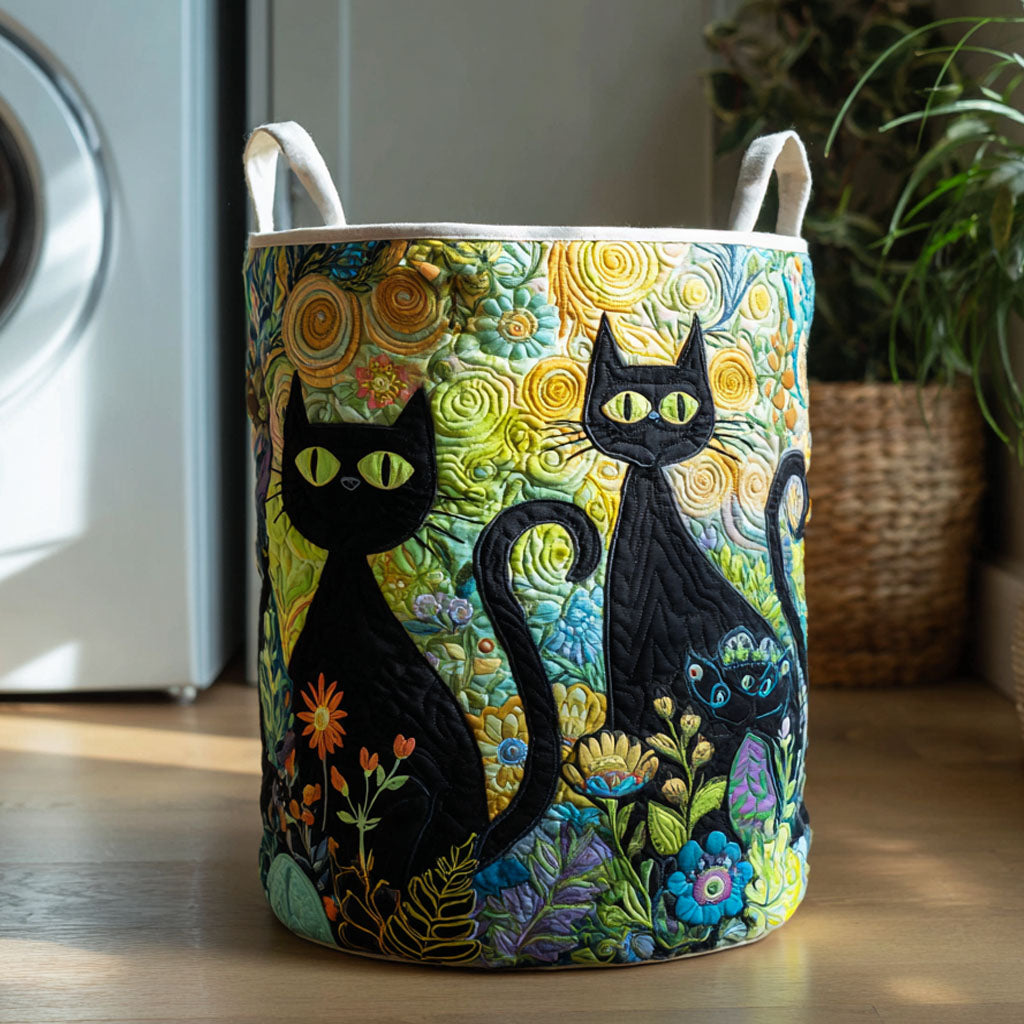 Prošívaný koš na prádlo – Fiesta Felina (s uchy)