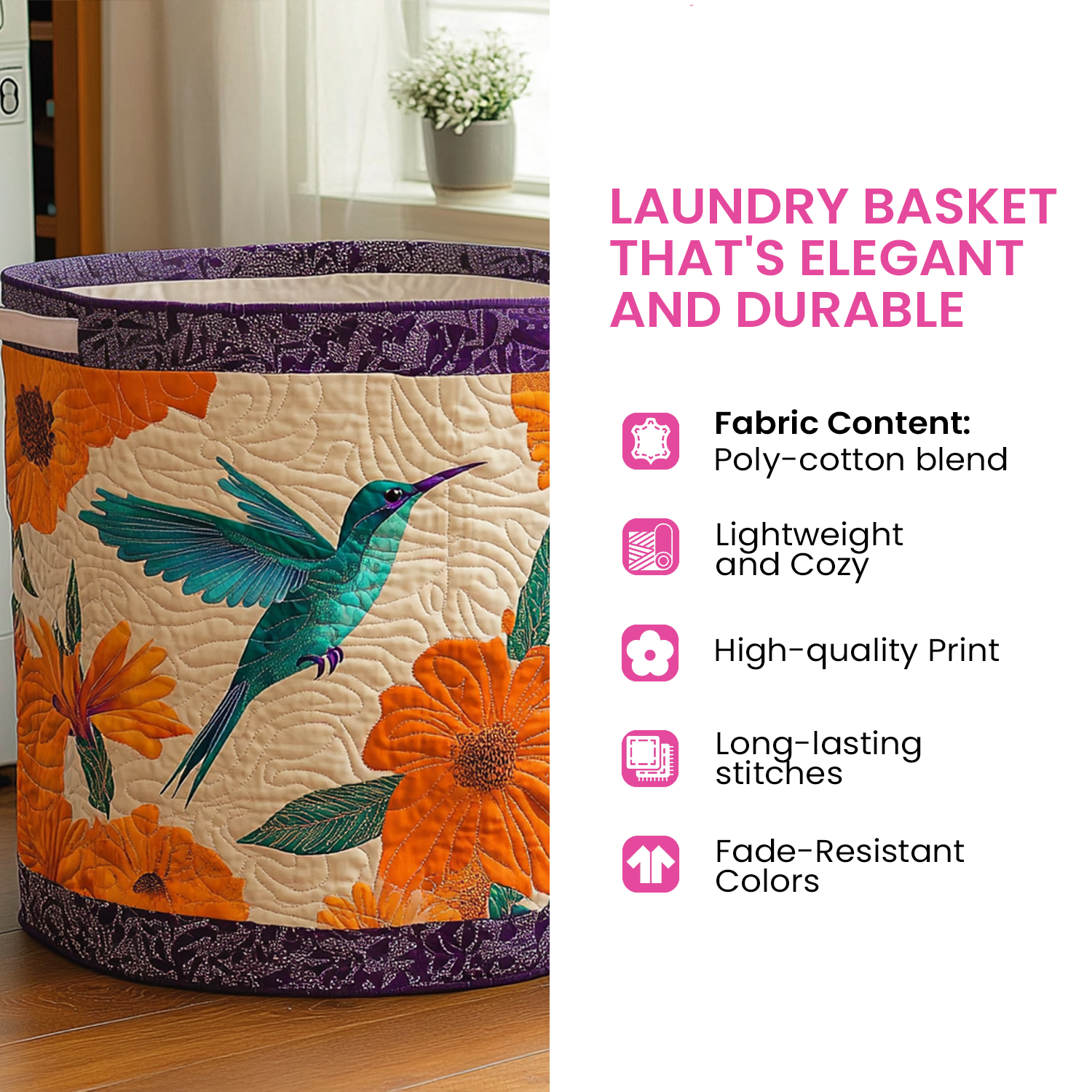 Instrucciones de cuidado – cesto de ropa acolchado