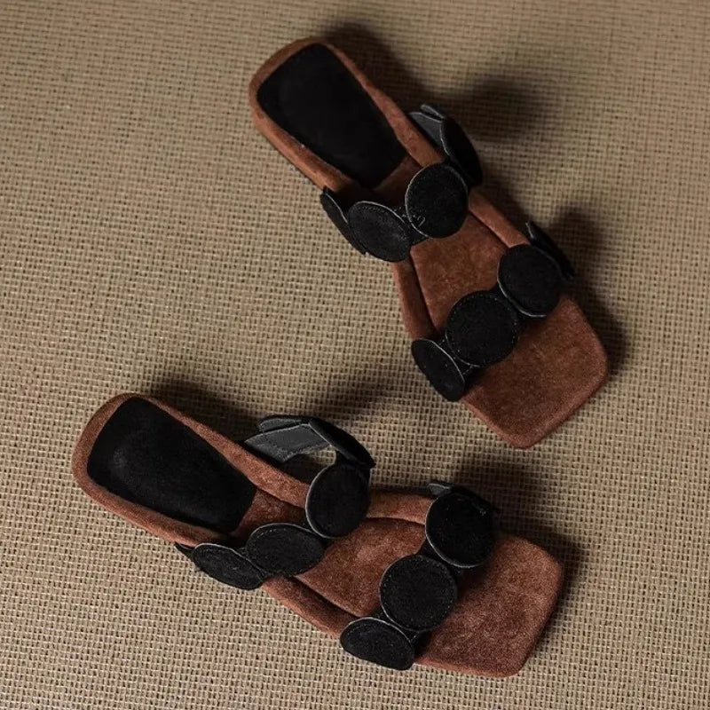 Kožené mule s krokodýlím vzorem