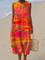 Filoména | Boho midi šaty s malovaným vzorem