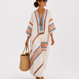 Kaftan Amira bílý etnický