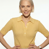 Amy — Smooth Knit Polo Blouse