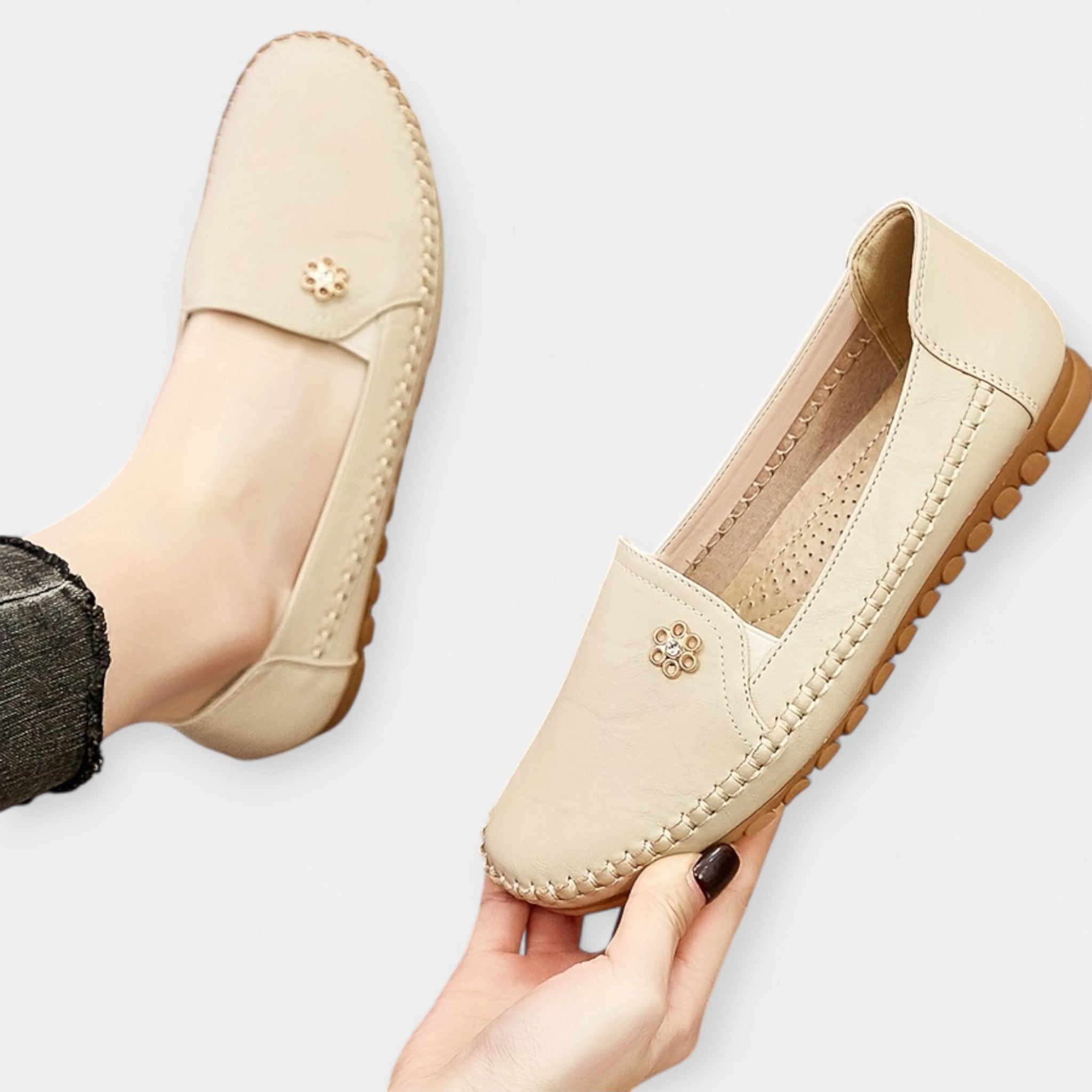 Lněné slip-on tenisky