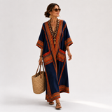 Kaftan Samira modrý etnický