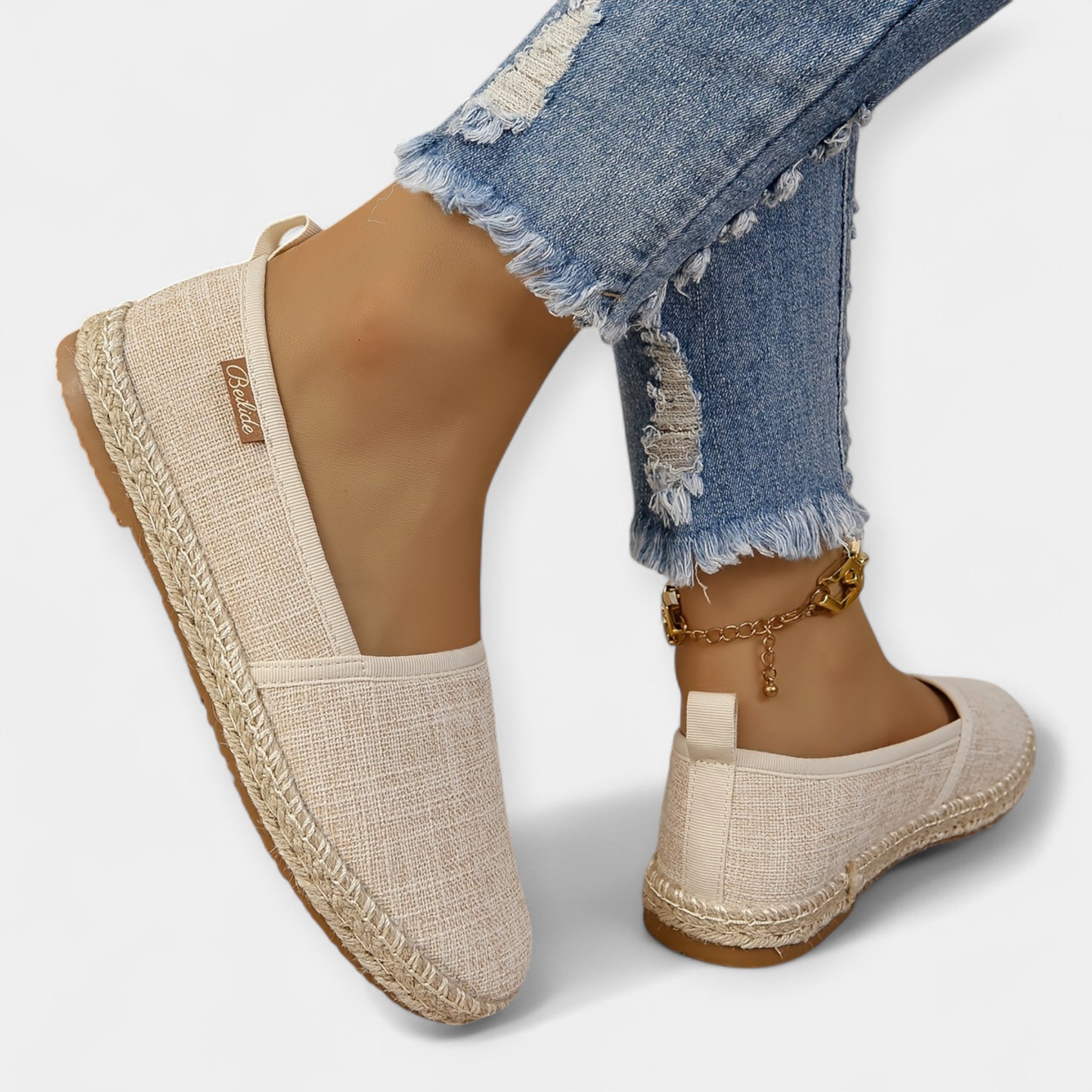 Lněné slip-on tenisky