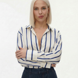 Delaney — Striped Silk Shirt