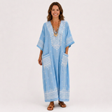 Kaftan Lina blankytný etnický